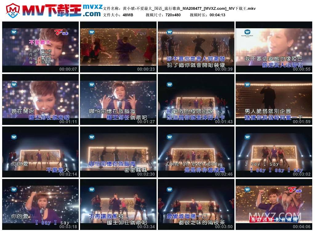 黄小琥-不爱最大_国语_流行歌曲_MA208477